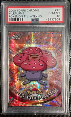 2000 Topps Chrome - VILEPLUME - TEKNO - PSA 10 - GEM MINT [POP 10] POKEMON TV - Image 1