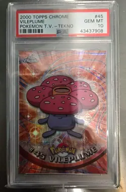 2000 Topps Chrome - VILEPLUME - TEKNO - PSA 10 - GEM MINT [POP 10] POKEMON TV - Image 2