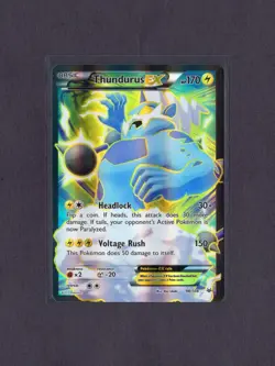Thundurus EX Full Art 98/108 XY: Roaring Skies Holo Pokemon - Image 1