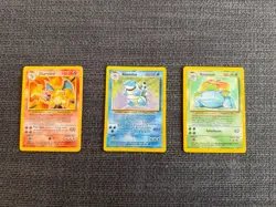 Pokemon TCG Base Set Holo Charizard Venusaur And Blastoise - Image 1