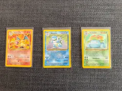 Pokemon TCG Base Set Holo Charizard Venusaur And Blastoise - Image 5
