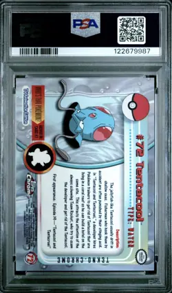 2000 topps chrome pokemon tentacool tekno psa 10 gem mint pop 5 - Image 2