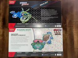Pokemon TCG Crown Zenith Sea and Sky + Scarlet & Violet 151 Blooming Waters Set - Image 2