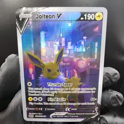 Pokemon Jolteon V Custom Made Fan Art Holo With Texture - Image 1