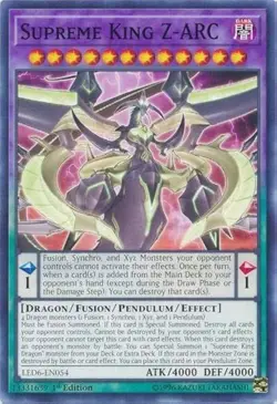 Supreme King Z-ARC Yu-Gi-Oh! LED6-EN054 Unlimited Common - Image 1