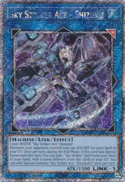 Yugioh! Sky Striker Ace - Shizuku - RA03-EN043 - Platinum Secret Rare - 1st Edit - Image 1