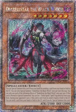Yugioh! LP Diabellstar the Black Witch - RA03-EN032 - Platinum Secret Rare - 1st - Image 1