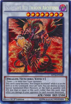 Yugioh! Scarlight Red Dragon Archfiend - MP16-EN140 - Secret Rare - 1st Edition - Image 1