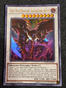 Yugioh Hot Red Dragon Archfiend Abyss DUPO-EN057 1st Ultra (NM) - Image 1