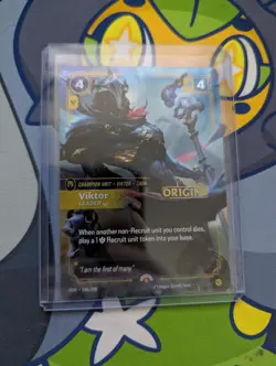 Riftbound Viktor Leader Champion English card 246/298 Prerelease Stamped Promo - Image 1