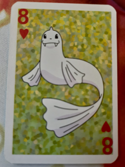 Pokemon Dewgong 8 of Hearts 1999 Mini Deck Playing Cards 2.5x1.75in NM - Image 1