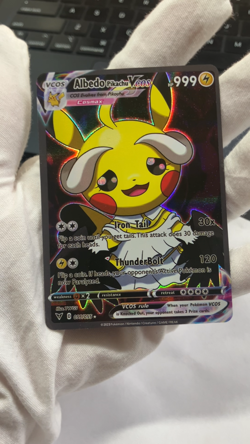 Albedo Pikachu Pokemon Card VCOS Holo Cosplay w/ Video - Image 2