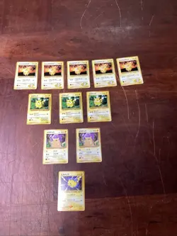 Lot Of 11 Japanese Pocket Monsters Pokemon Pikachu Lightning Trading Cards - Image 1
