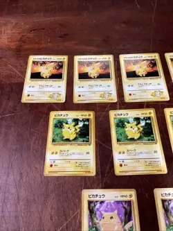 Lot Of 11 Japanese Pocket Monsters Pokemon Pikachu Lightning Trading Cards - Image 2