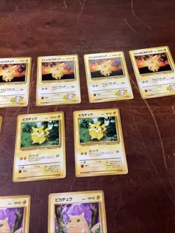 Lot Of 11 Japanese Pocket Monsters Pokemon Pikachu Lightning Trading Cards - Image 3