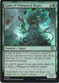 MTG: March of Machine: Foil Kami of Whispered Hopes: Lightly Played Condition - Image 1