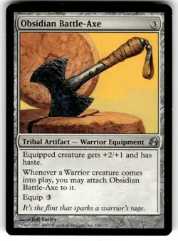Obsidian Battle-Axe Morningtide Regular MTG - Image 1