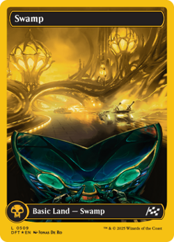 Magic MTG - Swamp - Aetherdrift Extras - MINT/NMINT - EN - FOIL - Image 1