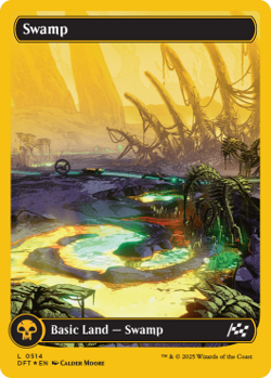 Magic MTG - Swamp - Aetherdrift Extras - MINT/NMINT - EN - FOIL - Image 1