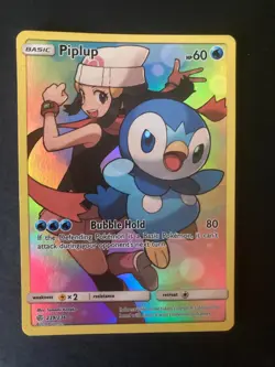 Pokemon TCG Piplup 239/236 Cosmic Eclipse Secret Rare Near Mint - Image 1