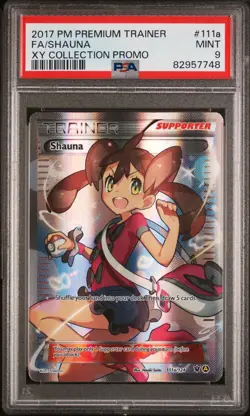 2017 Pokemon Premium Trainer Xy Collection Promo Shauna #111a Fa PSA 9 - Image 1