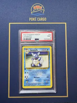 Pokemon Carabaffe 1ʳᵉ Edition Francais 1999 - Base Set 42/102 - PSA 9 - Image 1
