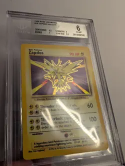 1999 Pokemon Zapdos Combo - Base Un. Holo (BGS 6) & 1st Edition Fossil (BGS 5.5) - Image 3