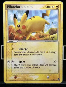 Pikachu 57/108 Power Keepers Common Regular MP Pokemon TCG - Image 3