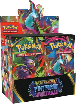 POKEMON MEGAEVOLUZIONE Fiamme Spettrali Carte Box SIGILLATO 36 Buste ITALIANO - Image 1