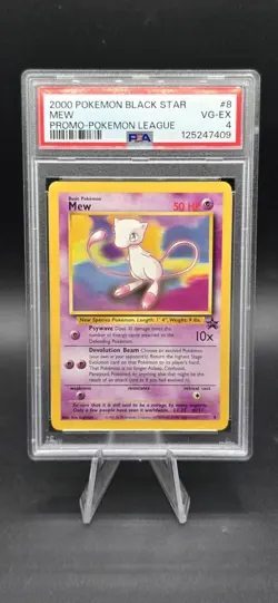 2000 POKEMON PROMO BLACK STAR POKEMON LEAGUE #8 MEW PSA 4 - Image 2