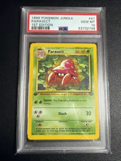 1999 Pokemon Jungle 1st Edition - Parasect #41 - PSA 10 Gem Mint - Image 1