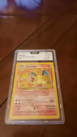 ❤ carte Pokemon Dracaufeu 4/102 Holo Set De Base PCA 7 FR 1999 - Image 2