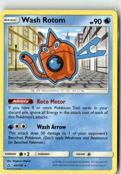 2018 SUN & MOON ULTRA PRISM WASH ROTOM 40/156 - Image 1