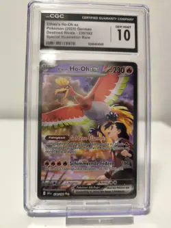 CGC 10 Pokemon Klarins Ho-Oh ex 230/182 Ewige Rivalen Holo No PSA - Image 1