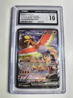 CGC 10 Pokemon Klarins Ho-Oh ex 230/182 Ewige Rivalen Holo No PSA - Image 4