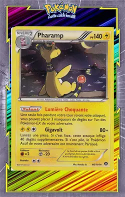 🌈Pharamp Holo-XY11:Offensive Vapeur-40/114-Carte Pokemon Neuve Francaise - Image 1