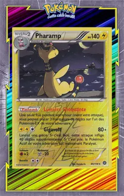 🌈Pharamp Reverse-XY11:Offensive Vapeur-40/114-Carte Pokemon Neuve Francaise - Image 1