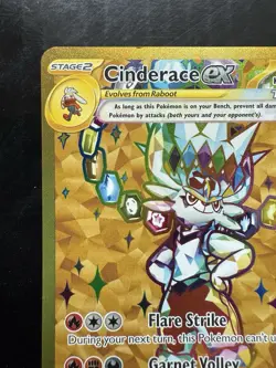 Pokemon Terapagos Ultra Prem. Box Cinderace ex 163 Gold Black Star Promo (NM) - Image 2