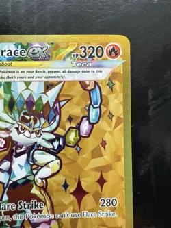 Pokemon Terapagos Ultra Prem. Box Cinderace ex 163 Gold Black Star Promo (NM) - Image 3