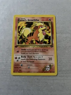 Blaine’s Growlithe 62/132 - Gym Challenge - 1st Edition - LP - Image 1