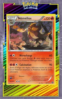 🌈Nemelios -XY11:Offensive Vapeur-23/114-Carte Pokemon Neuve Francaise - Image 1
