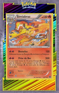 🌈Simiabraz Holo-XY11:Offensive Vapeur-20/114-Carte Pokemon Neuve Francaise - Image 1