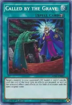 *** CALLED BY THE GRAVE *** 1ST EDITION PRISMATIC SECRET RARE MP19-EN043 YUGIOH! - Image 1