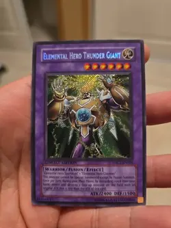 Yugioh Elemental Hero Thunder Giant EHC2-EN004 Secret Rare Limited Ed NM-VLP - Image 1