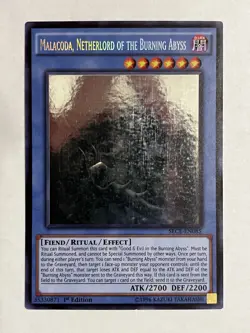 Malacoda, Netherlord of the Burning Abyss SECE-EN085 Ghost Rare 1st Edition LP - Image 1
