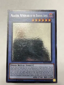 Malacoda, Netherlord of the Burning Abyss SECE-EN085 Ghost Rare 1st Edition LP - Image 4