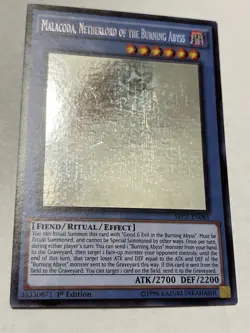 Malacoda, Netherlord of the Burning Abyss SECE-EN085 Ghost Rare 1st Edition LP - Image 5