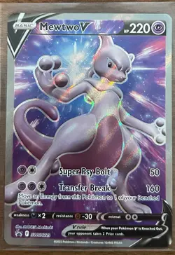 Pokemon TCG Mewtwo v SWSH229 Ultra Rare Black Star Promo Card NM Condition - Image 1