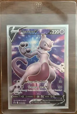 Pokemon TCG Mewtwo v SWSH229 Ultra Rare Black Star Promo Card NM Condition - Image 3