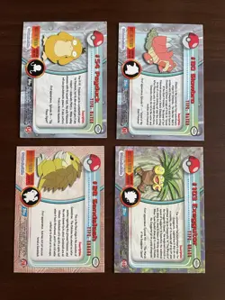 Pokemon 1999 Topps TV Animation - 4 Card Lot - Psyduck Slowbro - Image 2